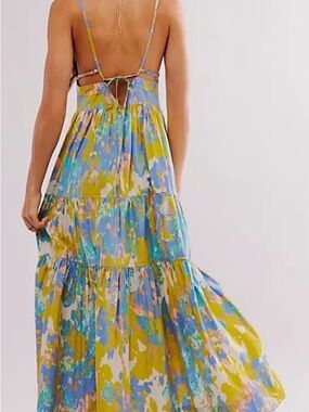 sachin and babi light blue dress Luxury Silk Satin Ruffle Robe main image 0